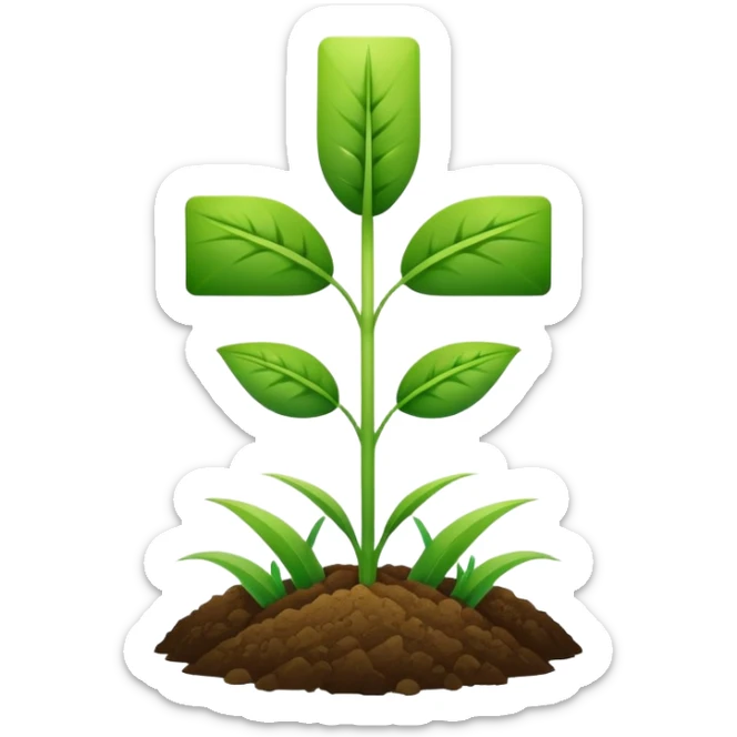 agriculture symbol with a plant or field combined with a medical cross sticker