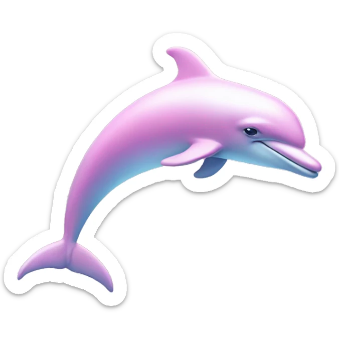 Pastel-pink-colors-dolphin sticker