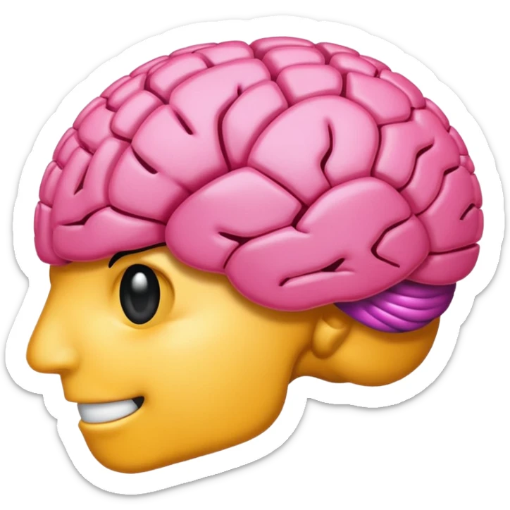 hazlo rosita mas estetico como el emoji del cerebro y ya sticker