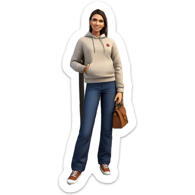 autumn vibes with casual style sticker