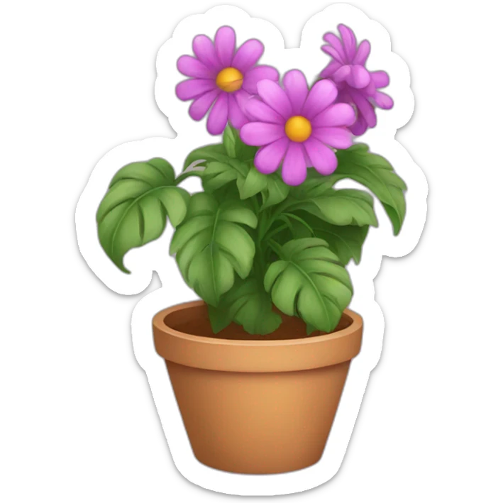 flower pot sticker