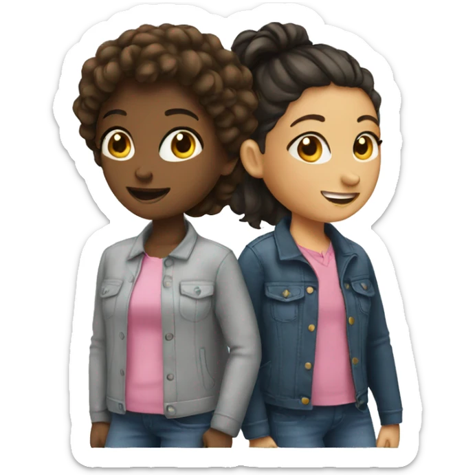 Three girls  sticker