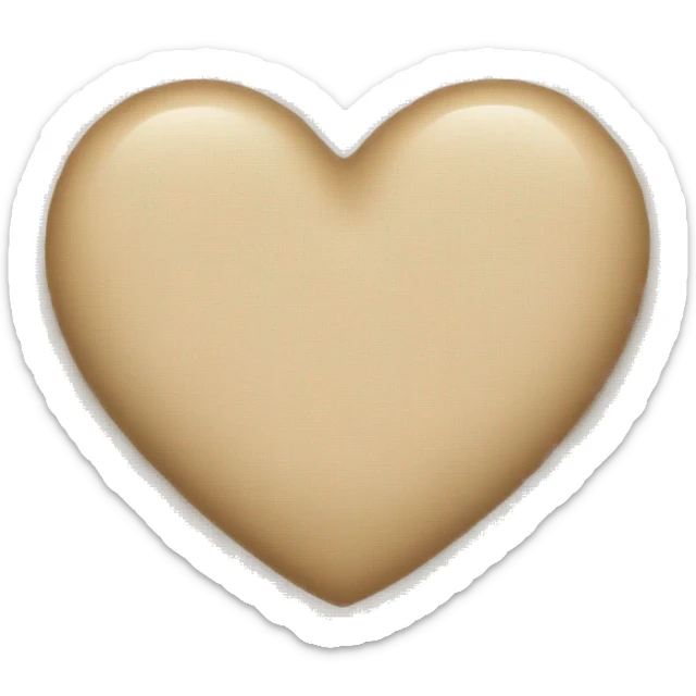 Beige heart  sticker