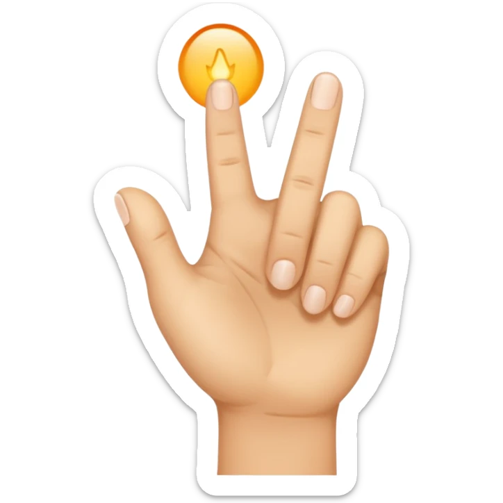 I want an emoji that looks like 🤌🏻👌🏻🤏🏻but i want that the the middle vinger touches the tumb and the other vingers dont. sticker