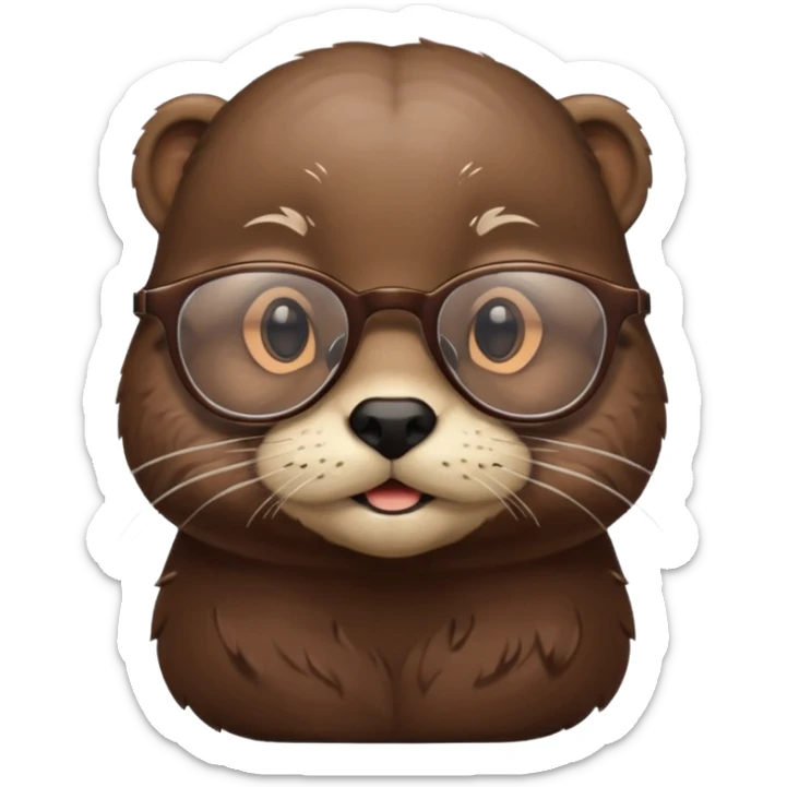 Lontra com óculos  sticker