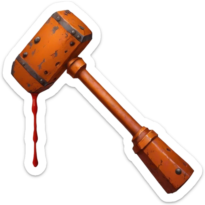 bloody sledgehammer from the Winnie the Pooh: Blood and Honey movie sticker