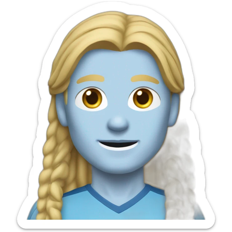 Realistic Erling Haaland has long hair, in a catogan. He is wearing Manchester City football shirt.It has the numéro 9t sticker