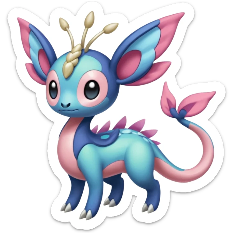 Meloetta-Trico-Cresselia-Palkia-Stitch-Fakémon-creature-hybrid sticker