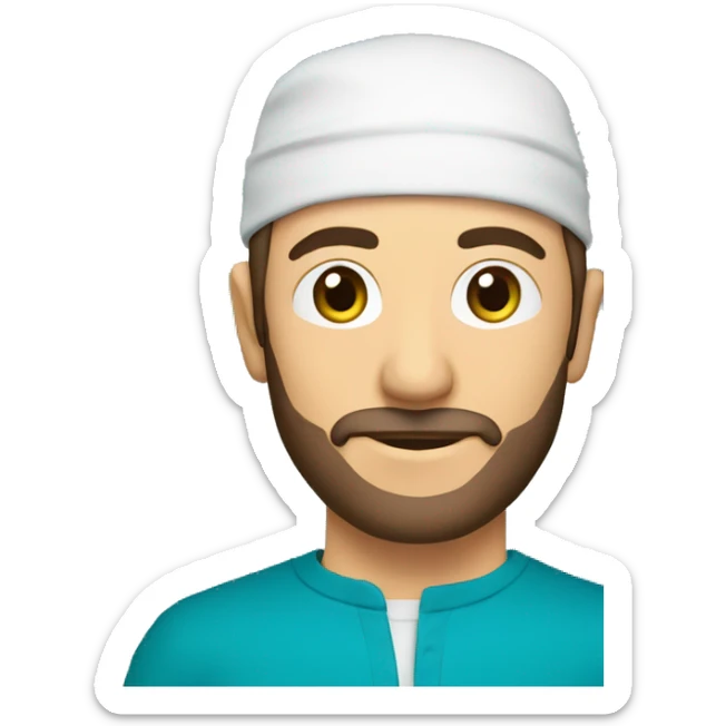 bandera azul y verde con el simbolo del islam blanco en medio sticker