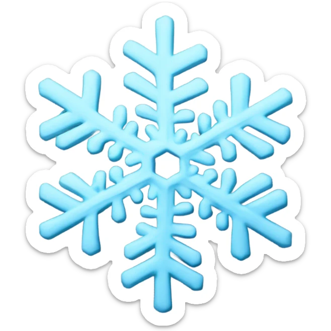 Light blue snow flake sticker