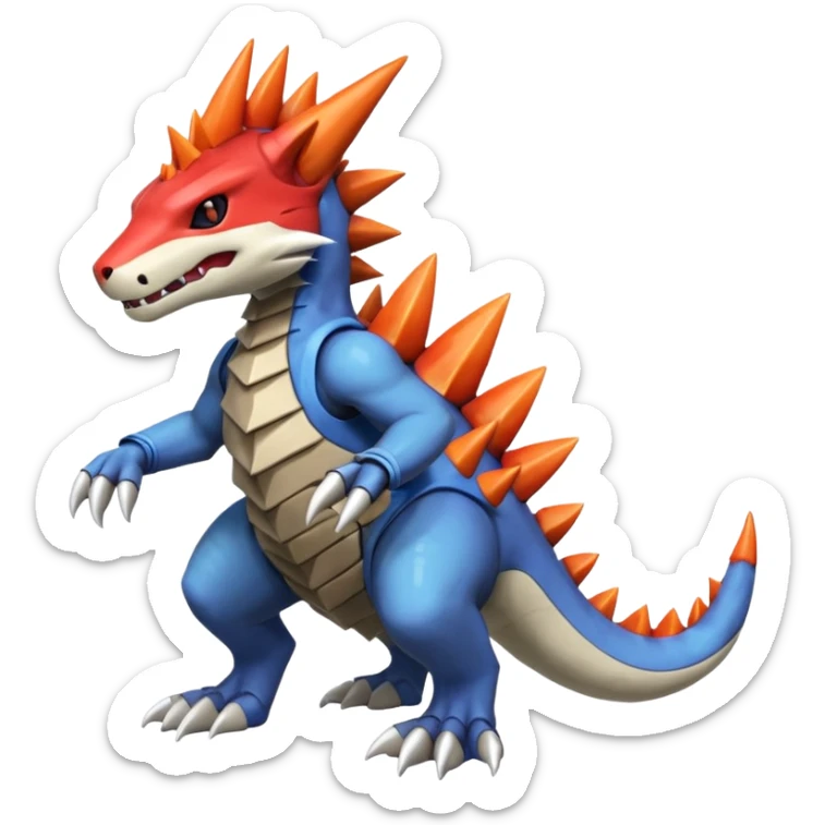 Shiny Koraidon-Marowak-Gabite-Fakémon-hybrid-creature (full body)  sticker