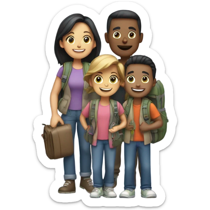 tourist family sticker