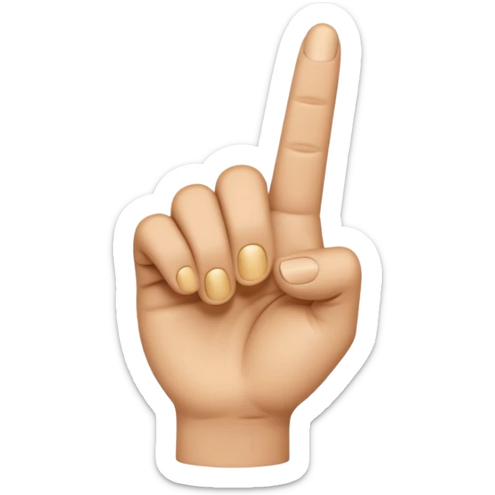 create me an emoji that is a finger pointing to watch the front of the screen so pointing at me point it strate at me sticker