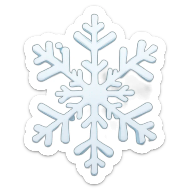snowflake sticker