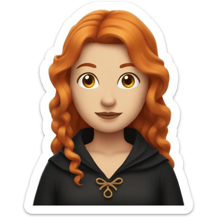 A witch with ginger hair  sticker