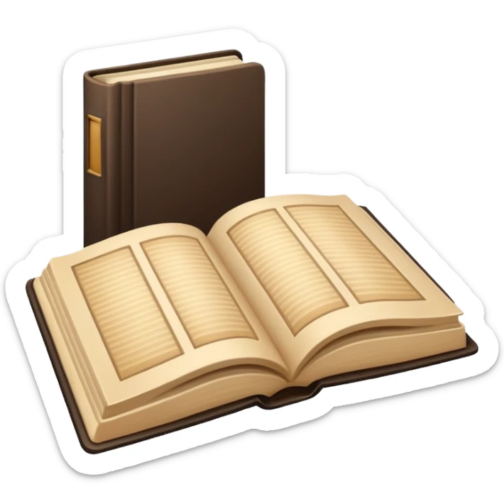 an open book with a dark cover. on the pages of the book, there are examples of beige-colored tiles sticker