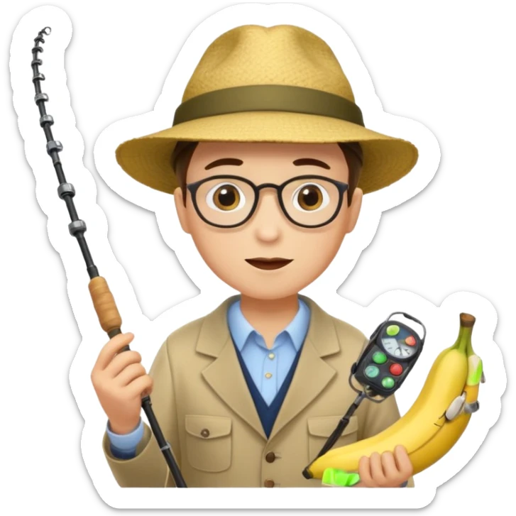 Make accountant loves fishing bananas movies and comics sticker