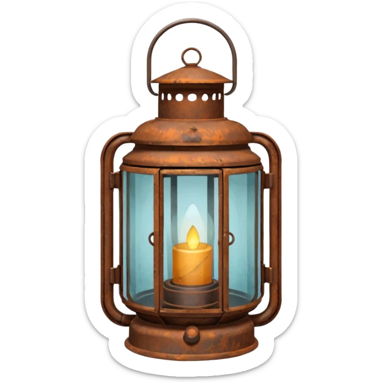 old lantern sticker