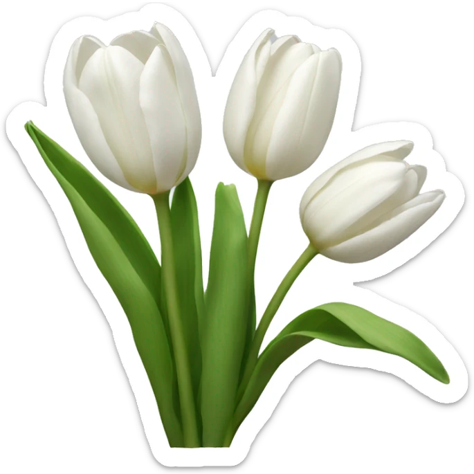 White tulips sticker