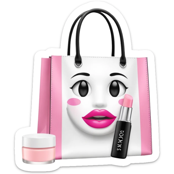 A Sephora shopping bag with a pink preppy lip balm and Summer Fridays branding peeking out sticker