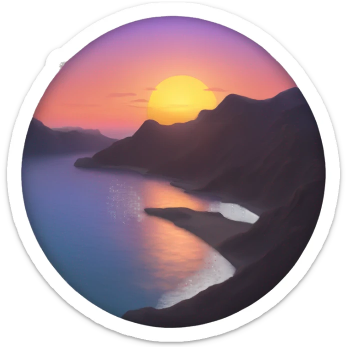 sunset sticker