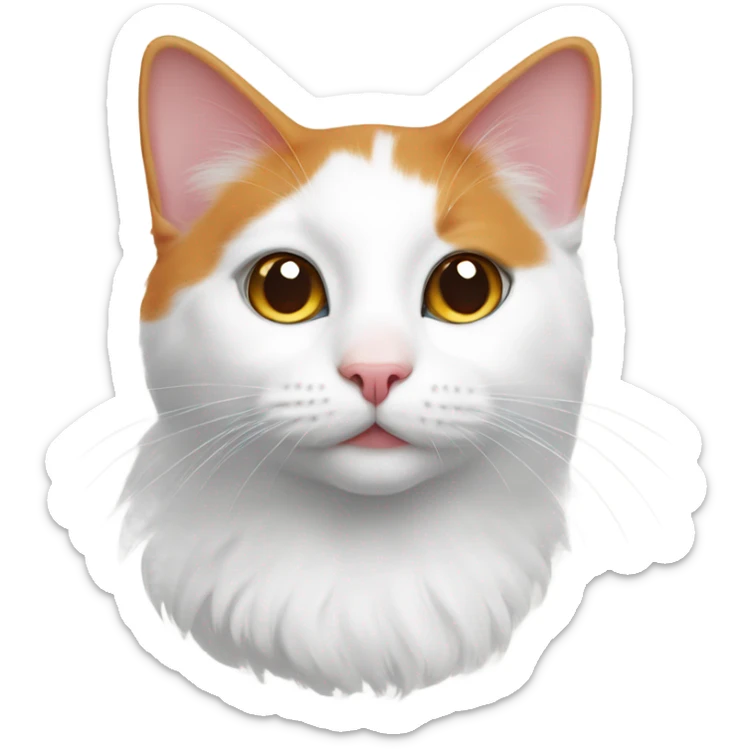 Cute turkish van cat sticker
