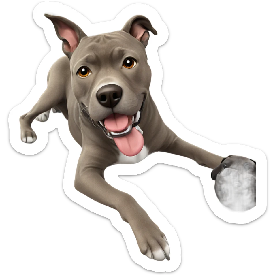 realistic dog relaxing indoors sticker