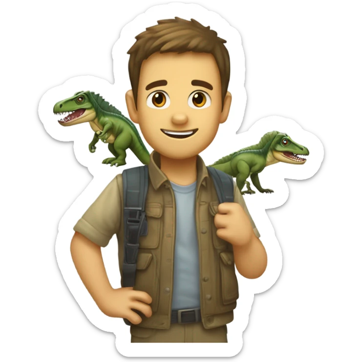To fish to Onchopristis to lizard to dimetrodon to spinosaurus to dinosaur to monkey to human  sticker