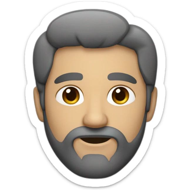 dos hombres una pelo gris con barba y otro oeli negro y barba sticker