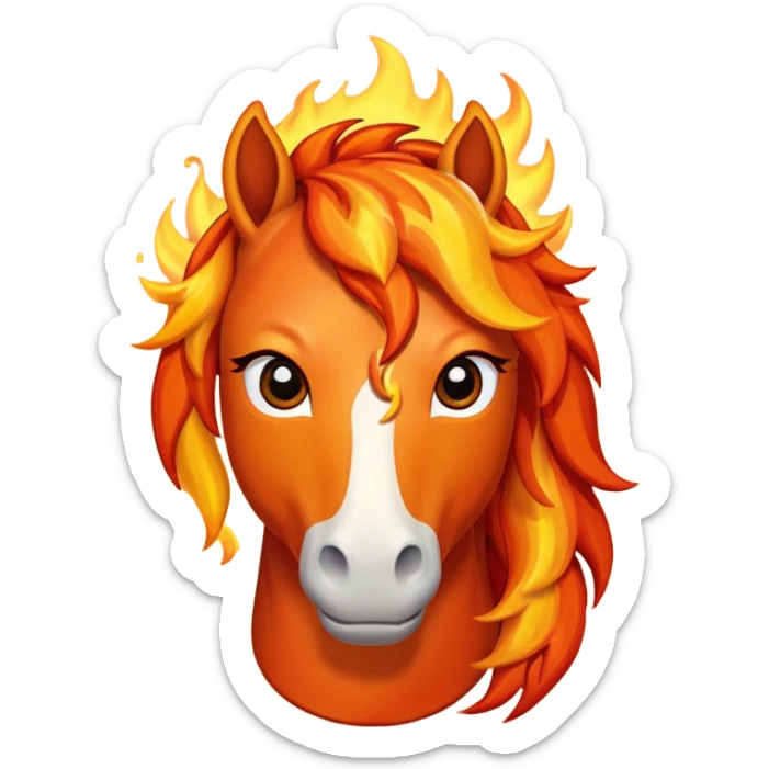 Happy fire horse emoji sad fire horse emoji worried fire horse emoji sticker