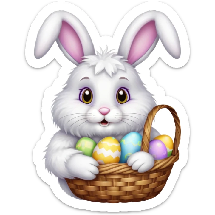 Easter bunny sticker