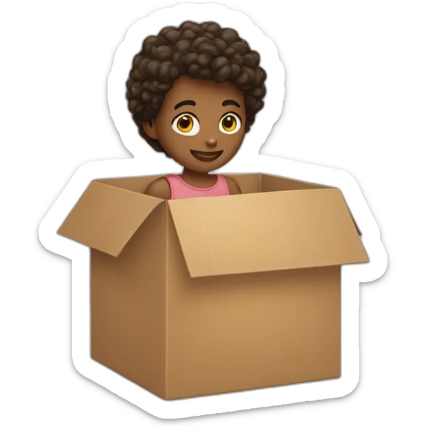 Box one girl one boy  sticker