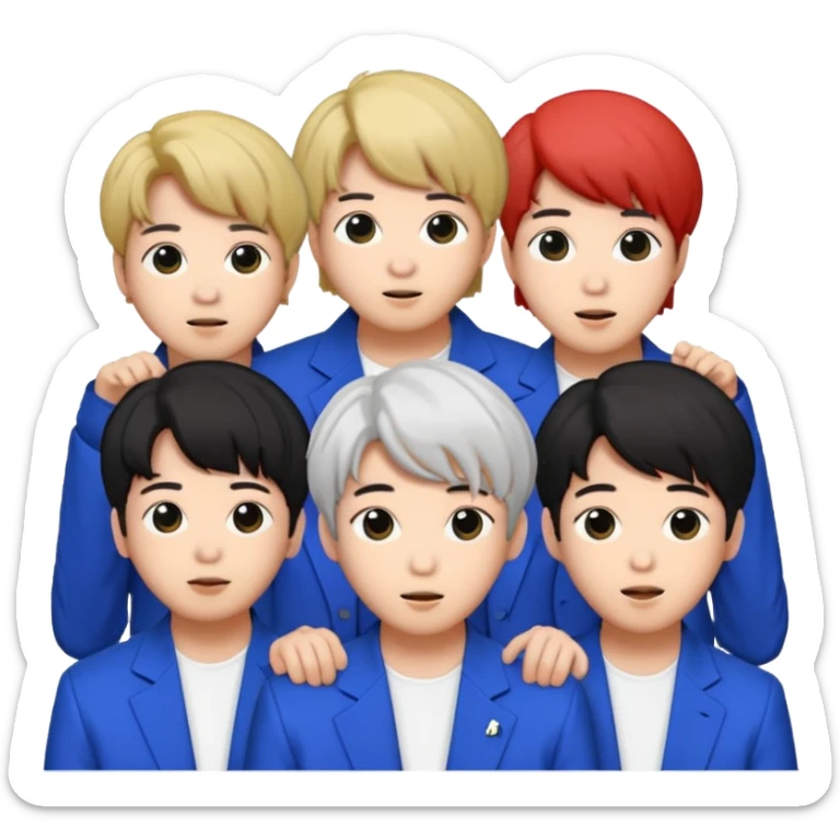 Puedes crear unos emoticonos de la banda de kpop BTS, su logo, el logo de su fandom, y a ellos sticker