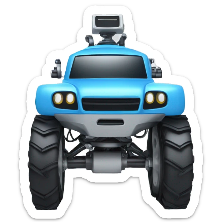 un robot  4WD care supravegheaza copii co o camera video sticker