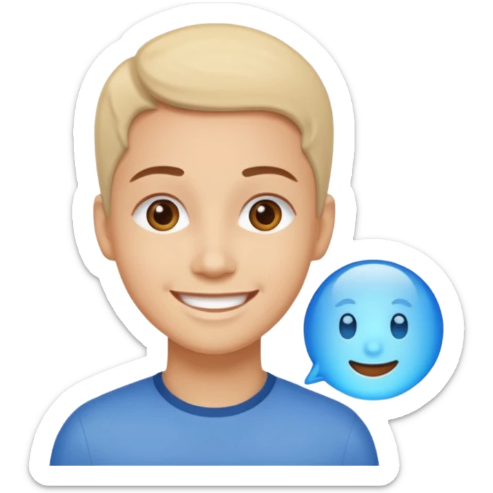 hazme un emoji de ayudando a una empresa a dejar de perder el tiempo atravez de la ia sticker