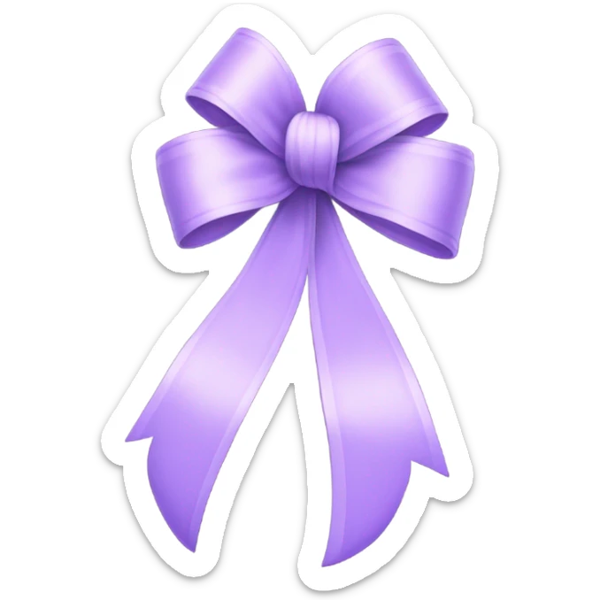 Lilac bow sticker
