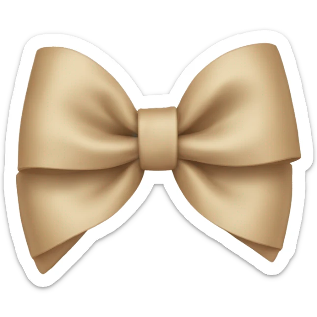 Beige bow sticker
