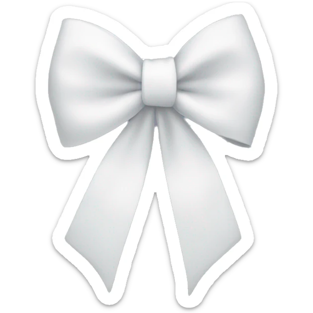 White bow  sticker