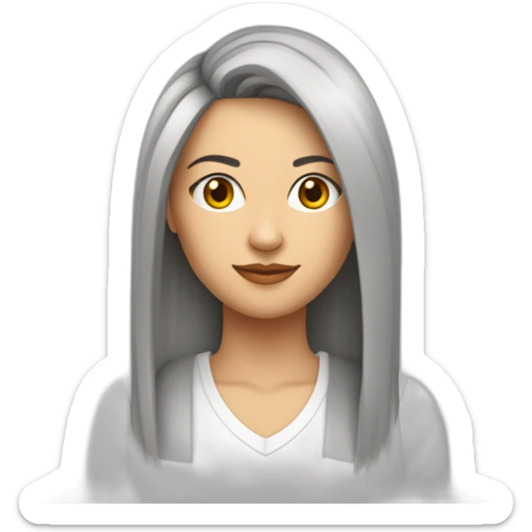 MUJER, PELO LISO LARGO MEDIO, FLEQUILLO, MECHAS ROJAS, CAMISETA DEPORTIVO DE LA CORUÑA sticker