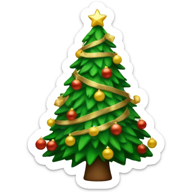 Christmas tree sticker