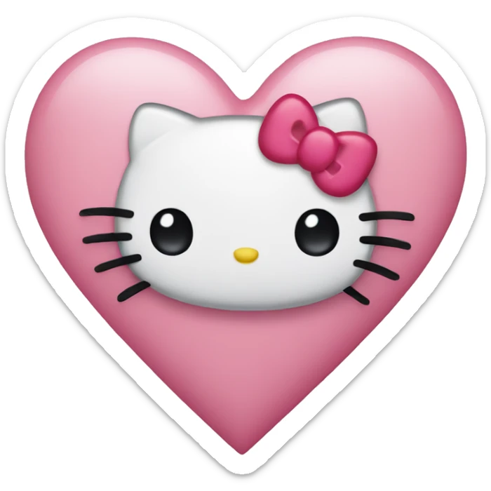 hello kitty heart sticker