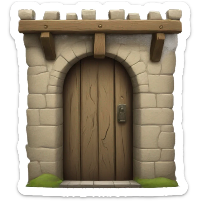 medieval door sticker