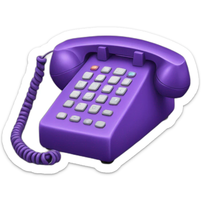 Téléphone violet sticker