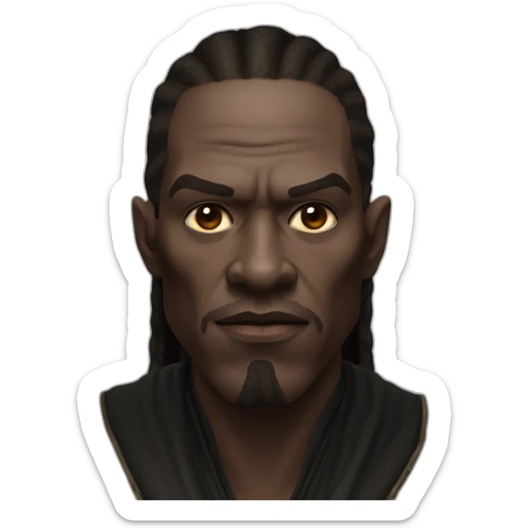 hyperrealist sith jedi in world of warcraft without facial hair sticker