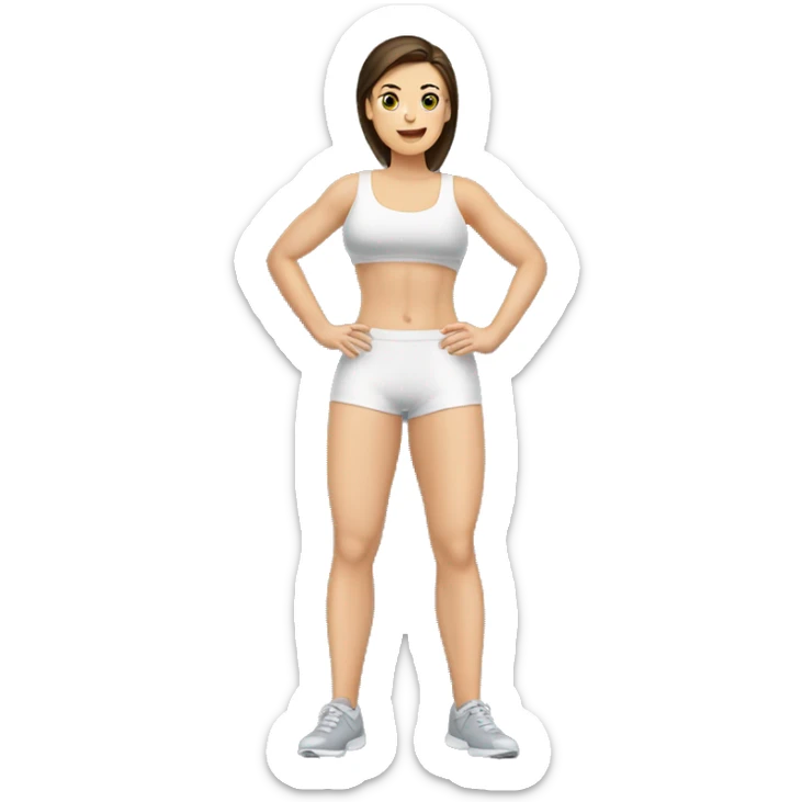 Woman leg muscles, Caucasian woman, brunette sticker