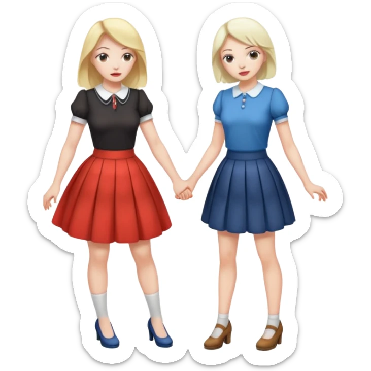 femme qui donne une fessee à une autre femme sticker