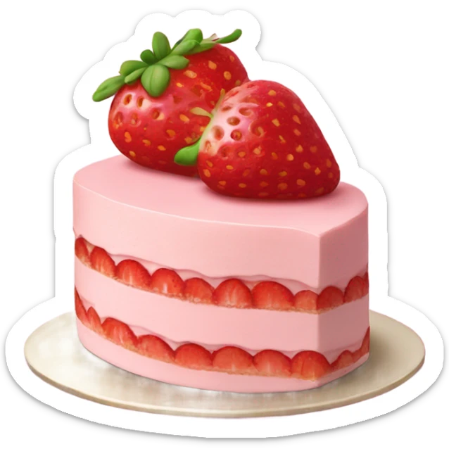 strawberry mousse cake  sticker