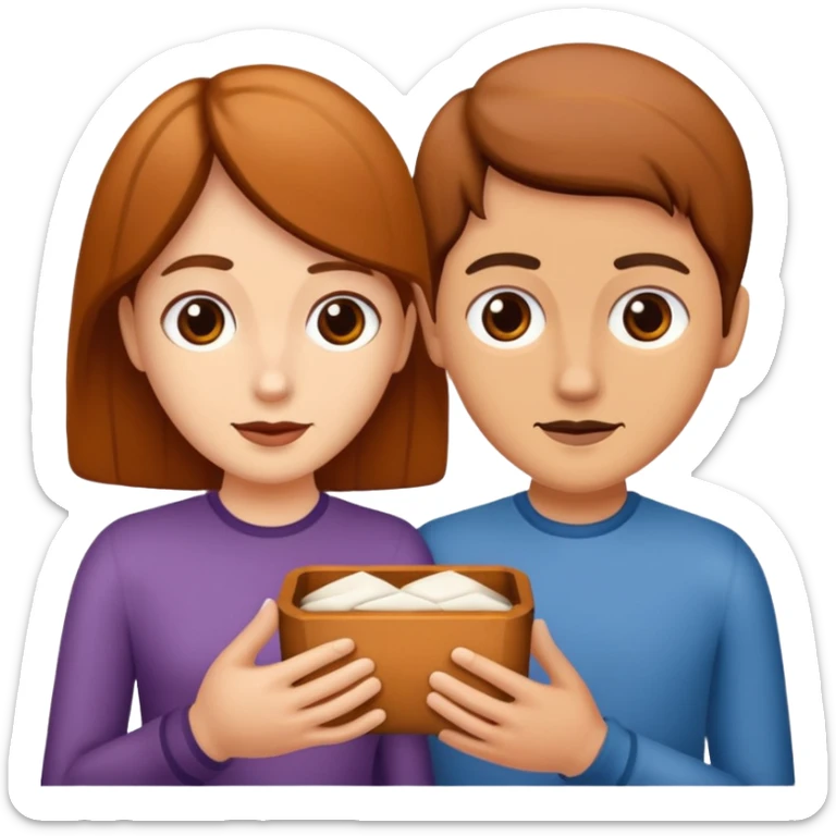 Dos personas dandose la mano como agradecimiento, una persona canelita y una persona blanca sticker