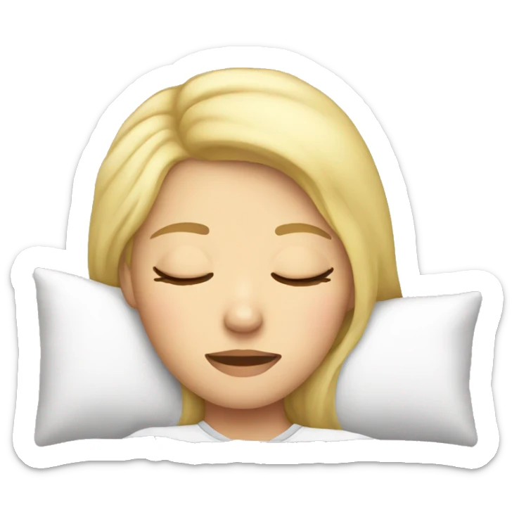 Blonde girl sleeping sticker
