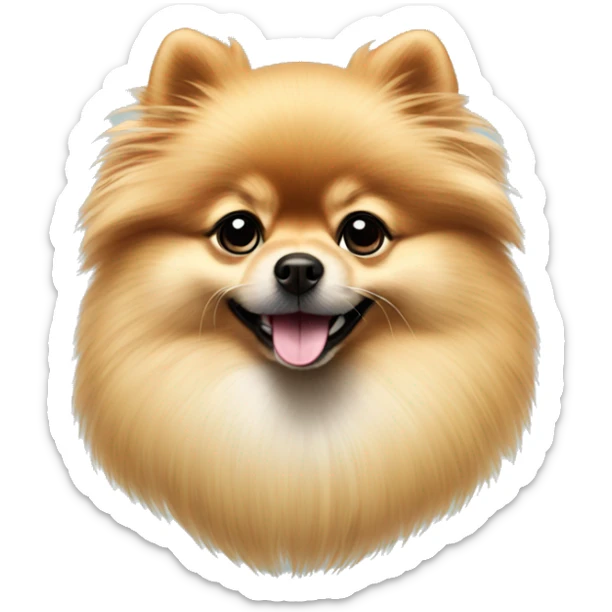 Pomeranian hibiscus  sticker